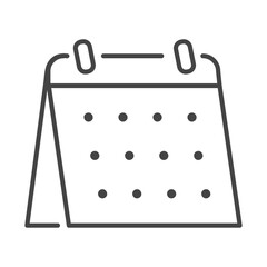 Vector illustration. Calendar flat icon. Gray icon on isolated on white background. Perfect for your creative idea.