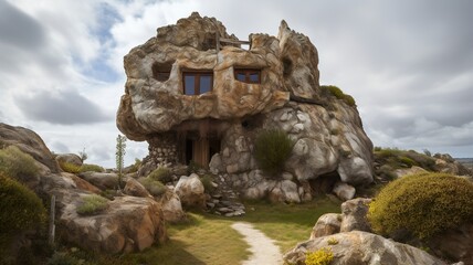 a house made of rock