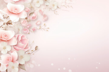 Fototapeta premium Flower wedding background , beautiful , elegent , pastels light colors.