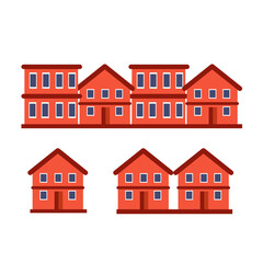 flat vector illustration of simple house isolated on white background. 