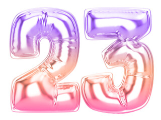 23 Gradient 3D Number