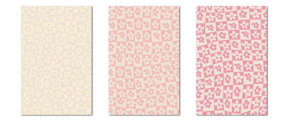  Vector flat illustration. Flat stylish poster on a light background. Abstract style. Suitable for home design, flyers, screensavers, posters or textile design.