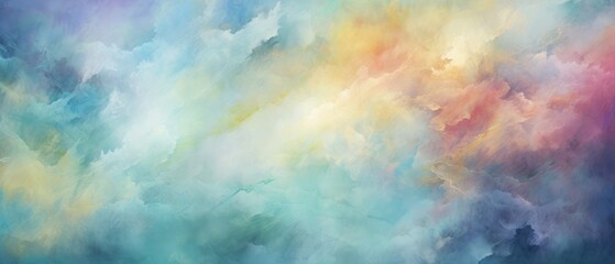 sun and clouds background in pastel colors. colored clouds. gentle background. banner.