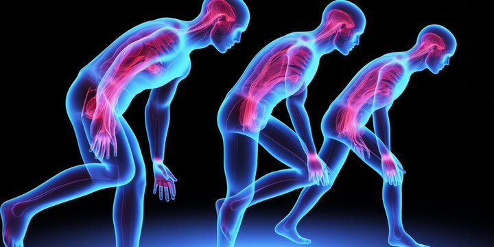 x ray of a human body with different positions