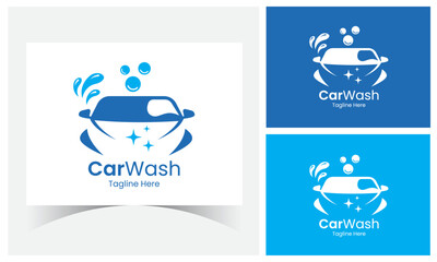 Car Wash Logo Design Template. Automobile Detailing Logo Design.