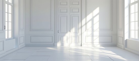 White room with door