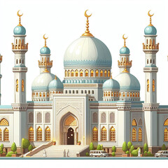 Fototapeta na wymiar An illustration of a mosque