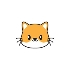 cat pets cute flat mascot icon logo design vector