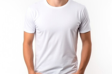 Woman in White Tshirt Mockup created with Generative AI