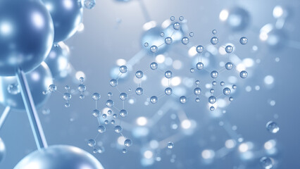 ticagrelor molecular structure 3d, flat model, brilinta, structural chemical formula view from a microscope