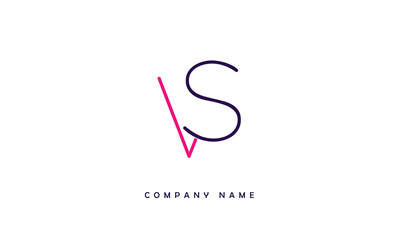 VS, SV, V, S Abstract Letters Logo Monogram