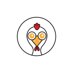 chick cool icon logo design vector