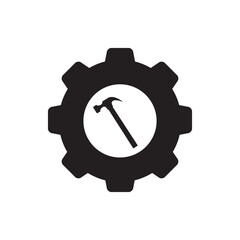 gear service tools job icon logo design vector