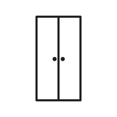 cupboard minimalist icon logo design vector