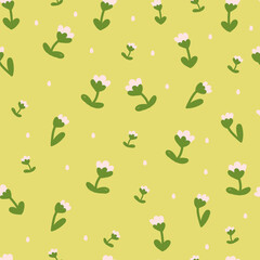 Spring pattern with flowers. Vector illustration