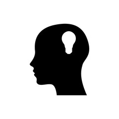 people think head icon logo design vector