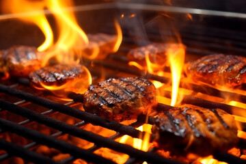 grilled meat on the grill