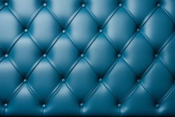 Blue leather capitone background texture 