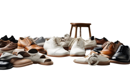 pair of unorganized shoes