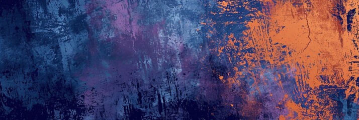 Vibrant orange and purple grunge textures converge in this eye-catching poster and web banner design, tailored for extreme sportswear, racing, cycling, football, motocross, basketball, gridiron