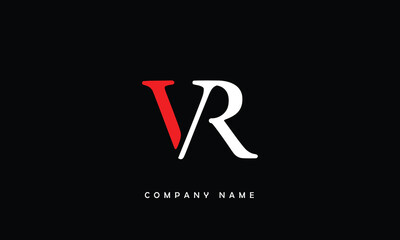 VR, RV, V, R Abstract Letters Logo Monogram