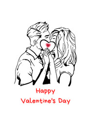 14th February happy valentine's day, valentines day typography t-shirt design