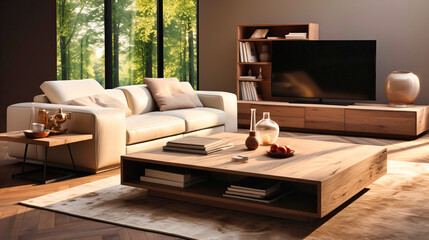 Minimalist Comfort: Modern Interior Design with Sleek Furniture, Stylish Decor, and Inviting Ambiance.
