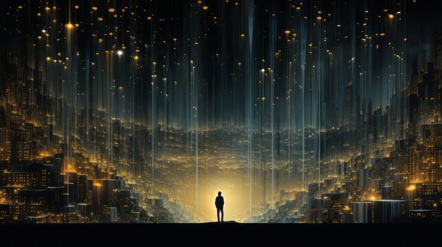 Digital transformation in finance: financial analysts processing and interpreting data for market trends