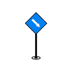 Traffic Sign Poles Vector Illustration