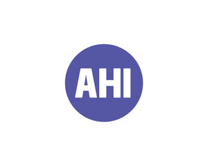 AHI logo design vector template