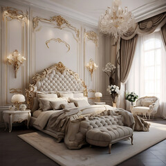 Ultra Realistic Luxury Bedroom Interior Design