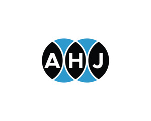 AHJ logo design vector template