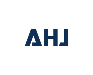 AHJ logo design vector template