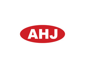 AHJ logo design vector template