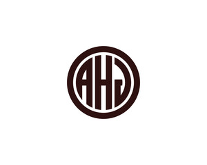 AHJ logo design vector template