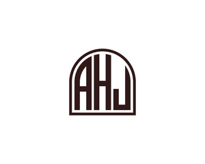 AHJ logo design vector template