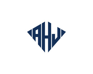 AHJ logo design vector template