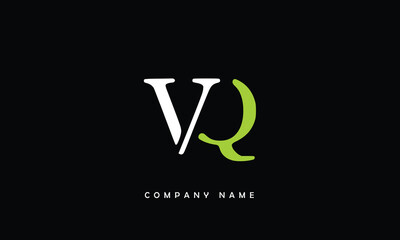 VQ, QV, V, Q Abstract Letters Logo Monogram