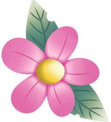 Cute pink flower illustration for Easter celebration 