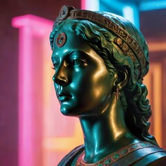 statue of female head