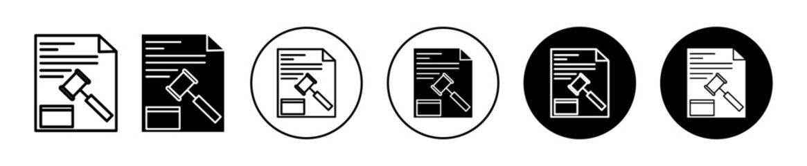 court file flat line icon set. court file Thin line illustration vector
