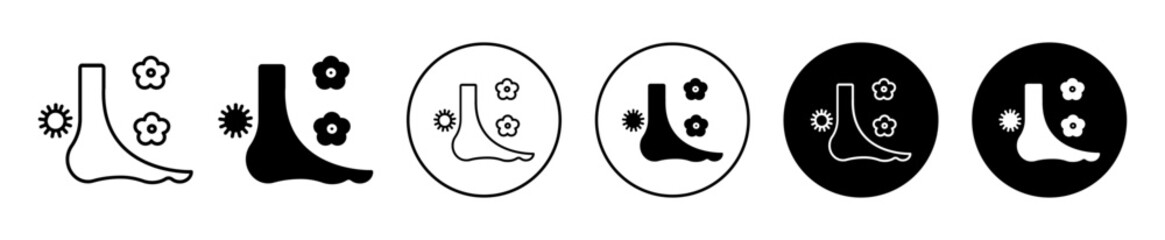 foot massage flat line icon set. foot massage Thin line illustration vector