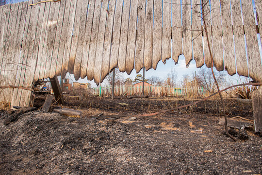 the remains of an urban-type settlement after a strong fire that completely destroyed a large area beyond restoration