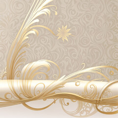 Abstract gold and white luxury background - generated by ai