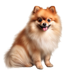 Cute and Happy Dog on a Transparent Background AI-Generated