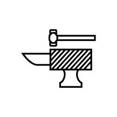 line building blacksmith logo design