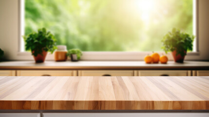 Business presentation mockup with an empty kitchen surface