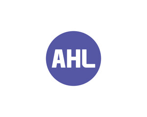 AHL Logo design vector template