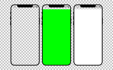 スマートフォンのイラスト。スマホのパターンスウォッチ付き