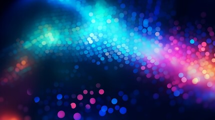 A colorful abstract technology wallpaper background with glowing lines and dots.